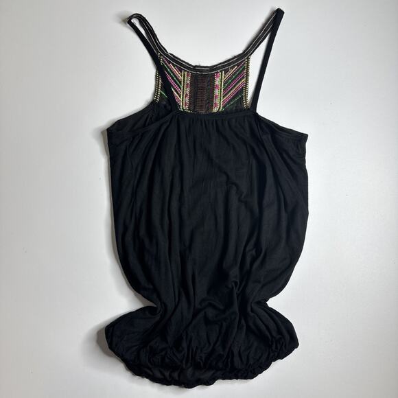 Twentyone Beaded Embroidered Festival Tank Top S Boho Tribal Y2K Gypsy USA - Picture 4 of 12